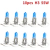 10pcs H3 Super Bright White Fog Halogen Bulb 55W Car Head Lamp Light 12V Car Styling Car Light Source Parking  Auto Accessoires 1