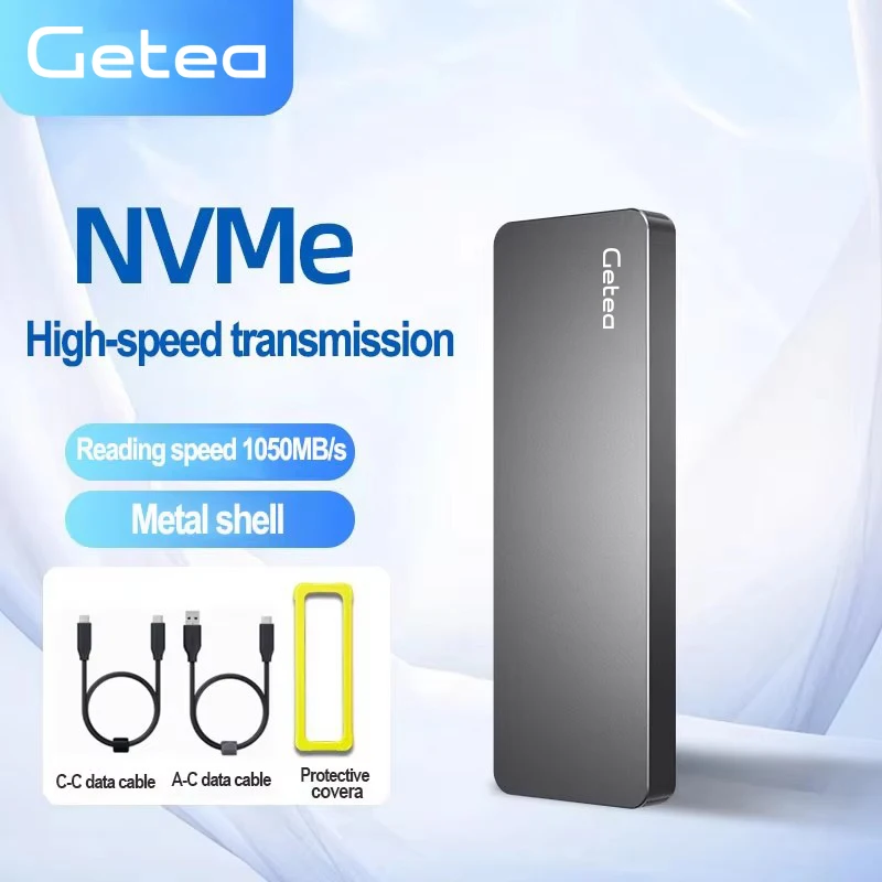 게이밍 윈도우 10용 Getea 128GB 256GB SSD 모바일 솔리드 스테이트 드라이브 타입-C3.1 USB3.2 Gen2 NVME 외장 하드 드라이브 SATA