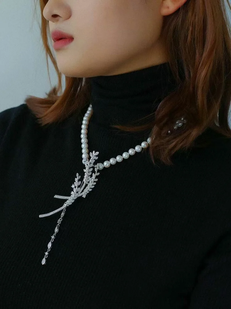 

Великолепное Круглое Белое жемчужное ожерелье 9-10 мм южного моря 18 дюймов