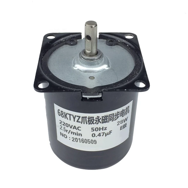 Hohe Drehmoment 100KG 28W AC 220V Permanent Magnet Synchron Motor 220V  68KTYZ CW/CCW metall Ausgerichtet Langsam Geschwindigkeit Motor 2,5 Zu  110RPM - AliExpress