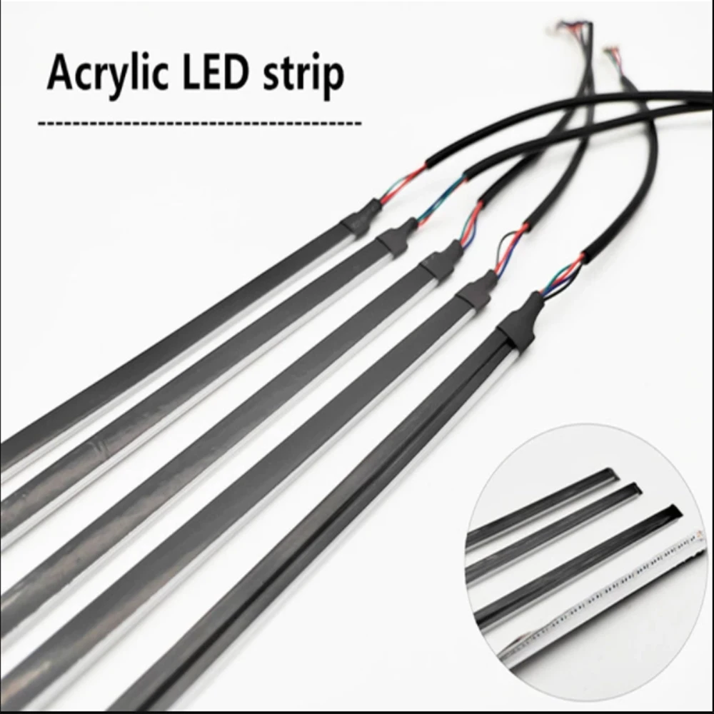 75CM For LED Strip Symphony Car Ambient Lights 64 Color RGB Interior Acrylic Optical Fiber Strip Dashboard Lamp For Replacement