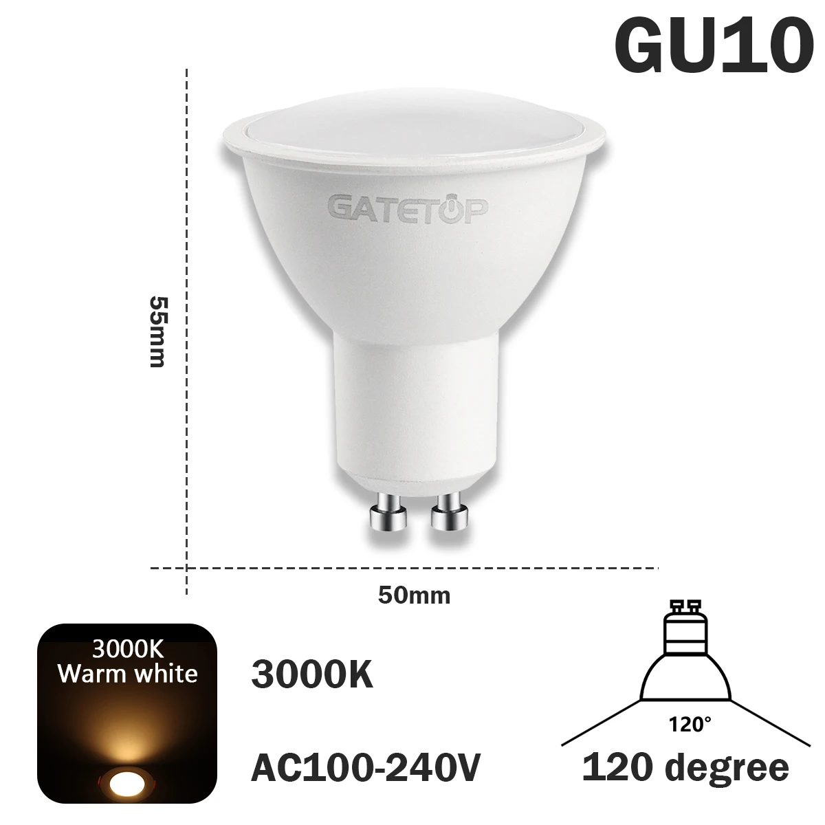 9W 120D 3000K