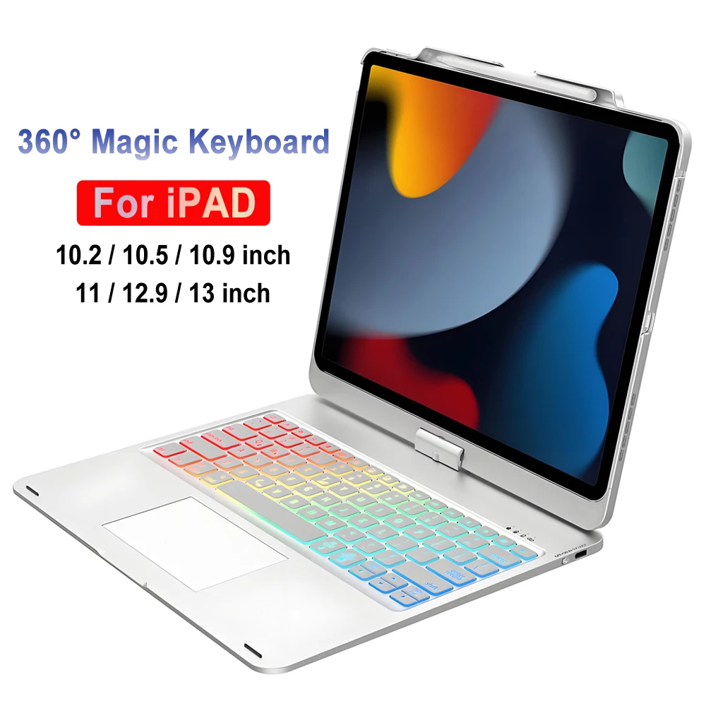 360° Rotating Magic Keyboard Case with Folio Design