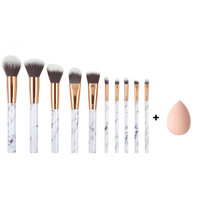 Pcs Makeup Brushes Tool  Beauty Eye Shadow Eyebrow Fan Blush Blending Make Up Brush Kit Cosmetic Set