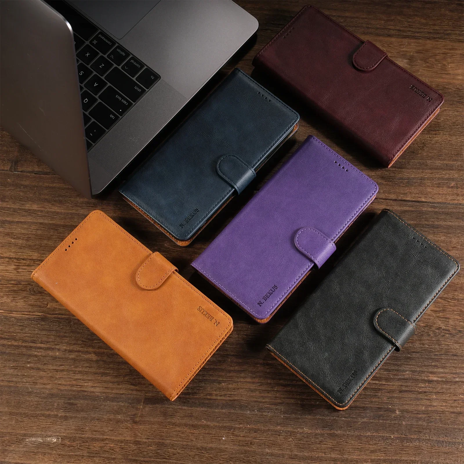 Leather Flip Phone Case with Card Wallet Cover