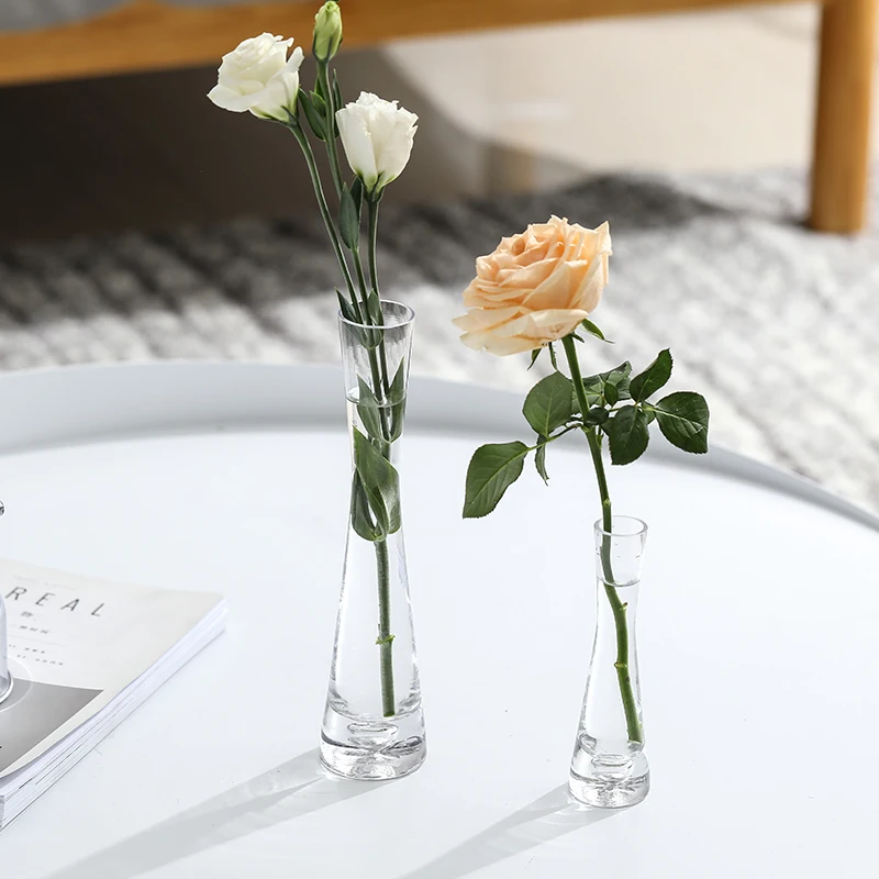 Vase Ornaments   Living Room Flower Arrangements  Niche Glass Bottles  Transparent Mini Fine Mouthful Water Nourishment 2