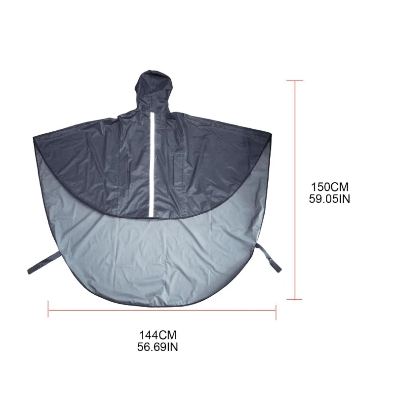 Waterproof Wheelchair Protection Shower Rain Wind Snow Universal Sizing Elderly Cape Drawstring Hood Raincoat