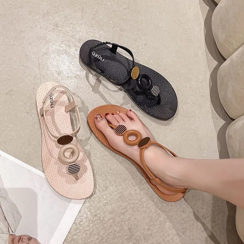 Women Sandals Summer Flat Shoes Female Bohemian Flip Flops Ladies Vacation Beach Sandales Girls Street Footwear
