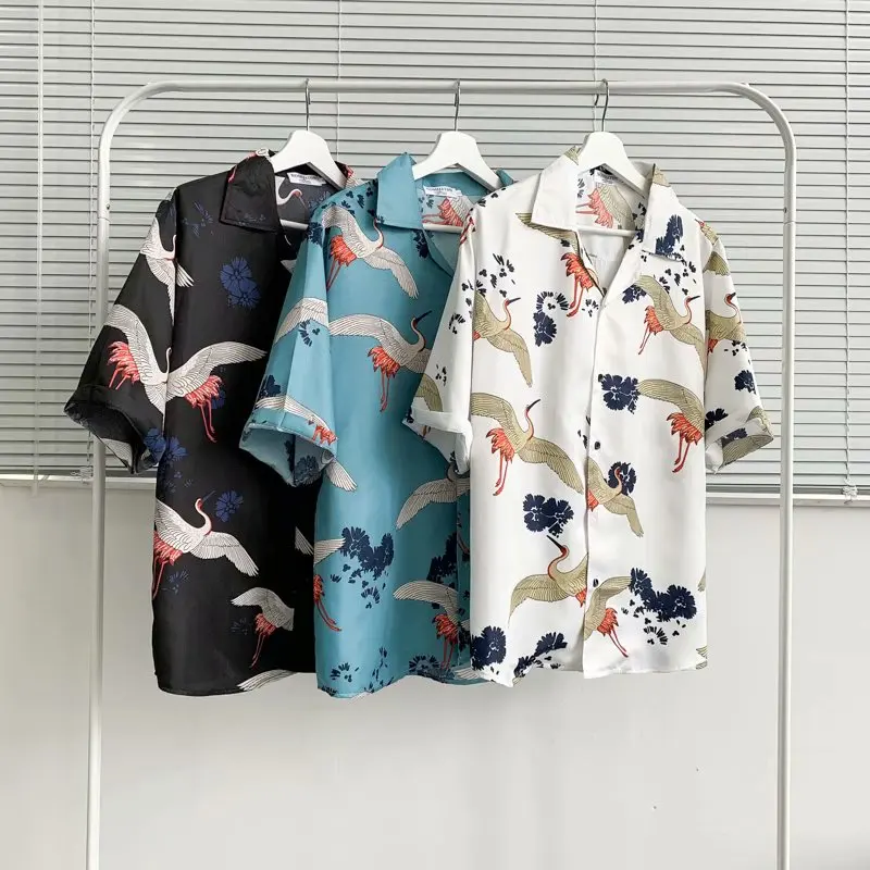 Men Hawaiian Casual Shirt Summer