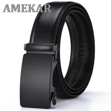 

Genuine Leather Belts For Men Automatic Male Belts Cummerbunds Leather Belt Men dropshipping Black Belts cinturon hombre