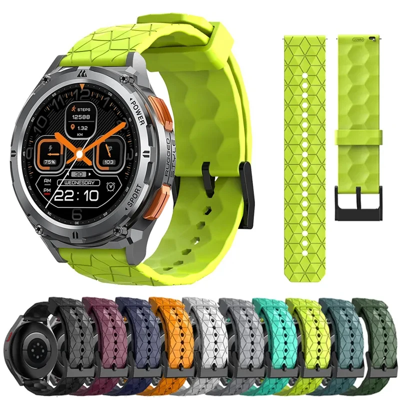 

22mm Watchband for AMAZTIM TANK T2 T2 Ultra Swim Strap Smart Watch Silicone Soft Breathable Sports Bracele