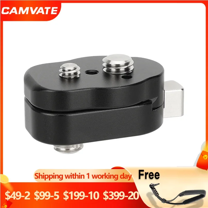 Camvate Mini Lock Sistema Di Sgancio Rapido Con Filettatura Da 1/4 "E 3/8" Montaggio A Vite Fr Testa Del Treppiede Magic Arm Monitor Video Light