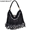 Fashion American Fringe Lady Purse Women Shoulder Bag Female PU Leather Handbags Crossbody Office
