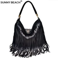 Fashion American Fringe Lady Purse Women Shoulder Bag Female PU Leather Handbags Crossbody Office