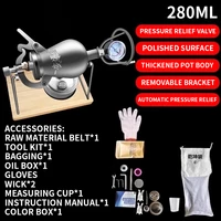 Hand Popcorn Machine Open Firing Popcorn Puffing Machine Stainless Steel Mini Popper Small Manual Popcorn Maker Open Firing 2