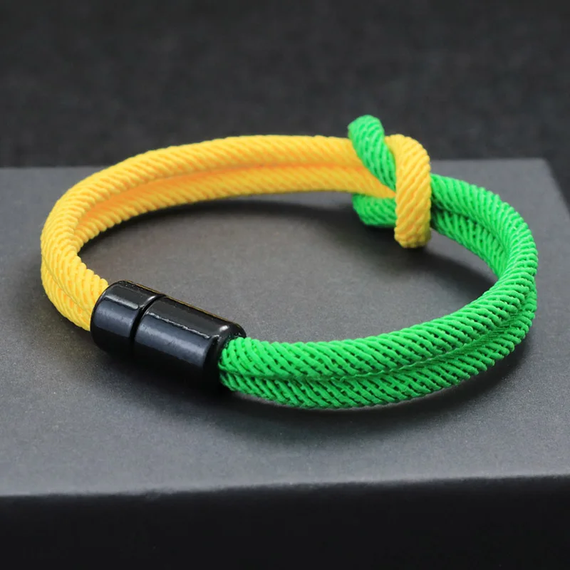 New In Colorblock Bracelet Unisex Attract Strong Magentic Braclet Ukraine Brazil Flag Colors Braslet Gift For Lovers Pulseira