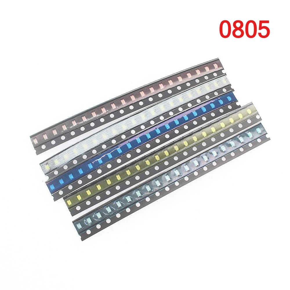 100pcs 5colors Each 20pcs 5730 5050 3528 1210 1206 0805 0603 0402 3020 2835 0.2W SMD LED Diode Kit Red Green Blue White Yellow
