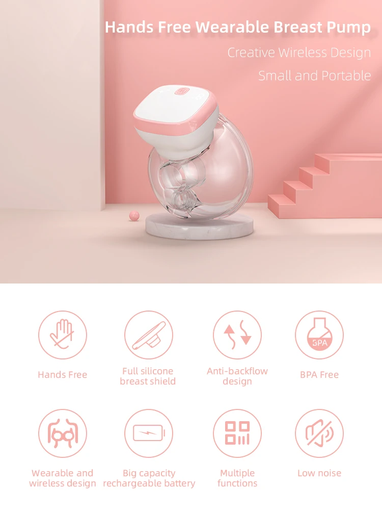 elvie double electric breast pump Anly Kiss Electric Breast Pump Silent Wearable Automatic Milker USB Rechargable Hands-Free Portable Milk Extractor dual breast pump electric