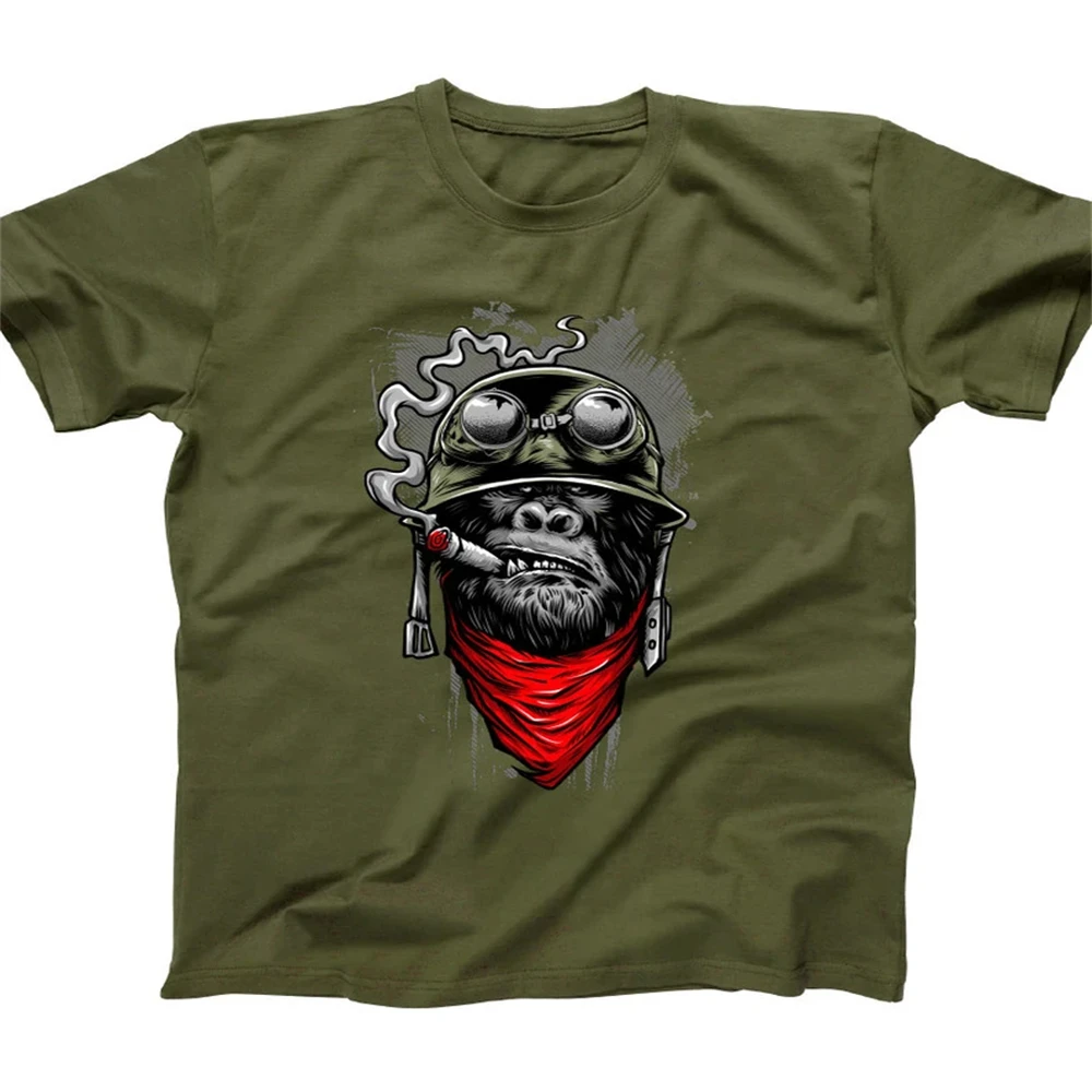 Ape Army Shirt Tour Of Duty Videogioco Nerd T-Shirt Grafica Stampata Uomo Donna