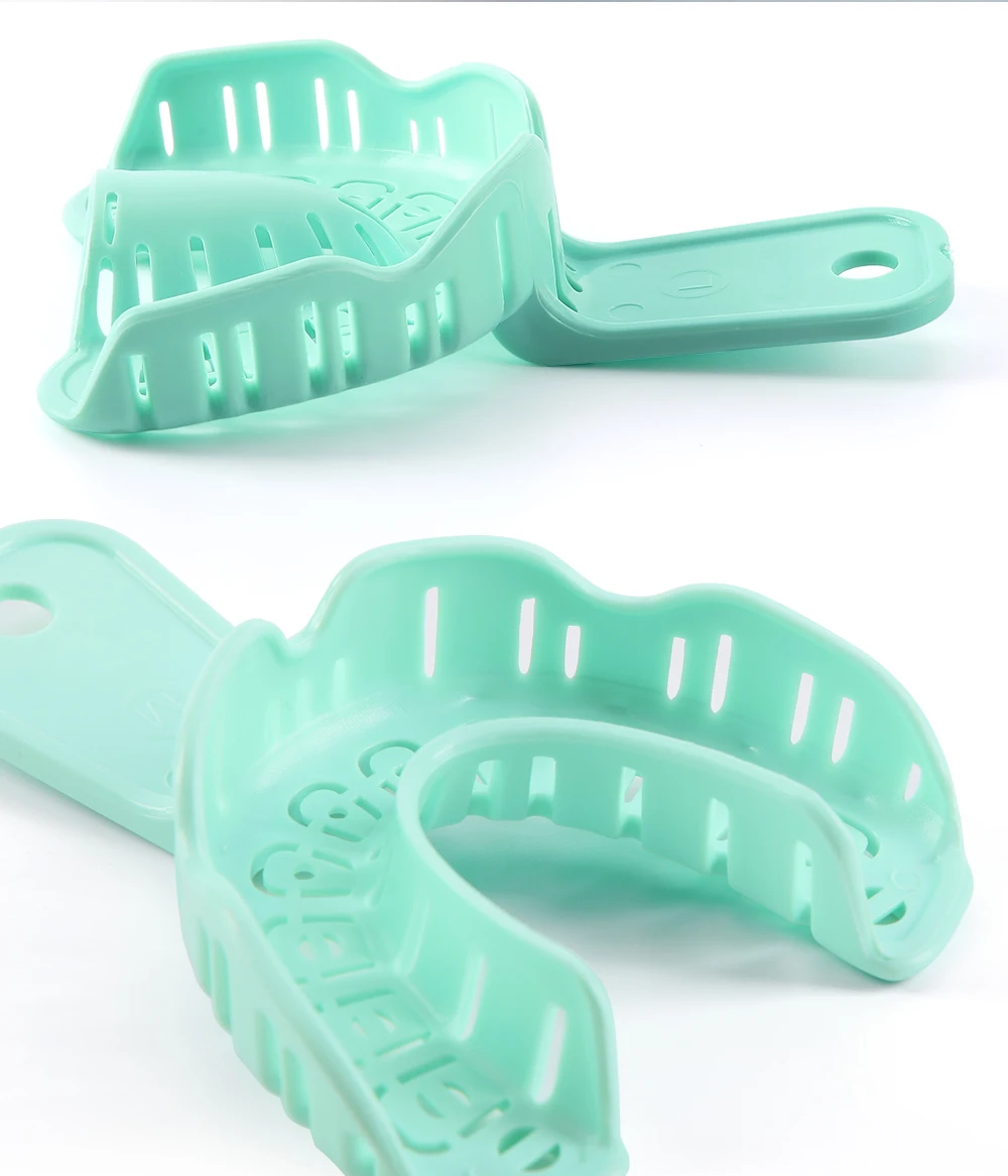 6 Teile/satz JOY DENTAL Dental Abdruck Trays Grün Voller Mund für Zähne Form Tablett Große/Medium/Kleine – Detail 13