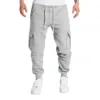 Mens Sweatpants Straight Fit Joggers for Sports and Streetwear Loose Oversized Drawstring Long Pants Men Multi-pocket Pants 3