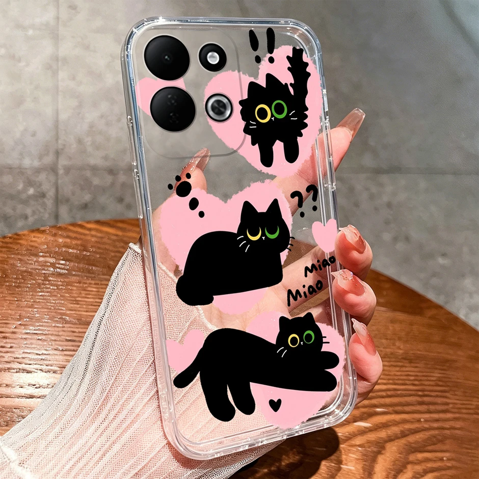 Yellow Duck Bear Durable Anti-Fall Silicone Transparent Bumper Case - New Style Simple Design