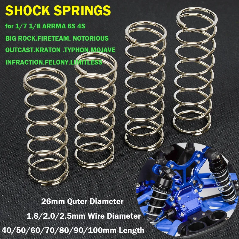 Lot de 8 pneus et inserts mousse pour crawler RC 1/10, 40-100mm