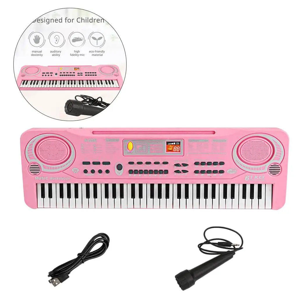 61 Keys Electronic Keyboard Piano Musical Instrument Beginner