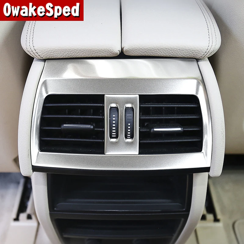 

Car Accessories Center Armrest Rear Air Conditioning Vent Frame Outlet Stickers Stainless Steel For BMW X5 X6 F15 F16 2014-2018
