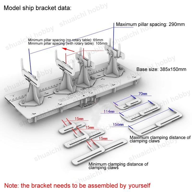 Outbit Kit Modellismo Nave In Legno - Strumento Di Montaggio E Fissaggio Regolabile Per Cavi Di Ormeggio, Accessorio Per Fai Da Te