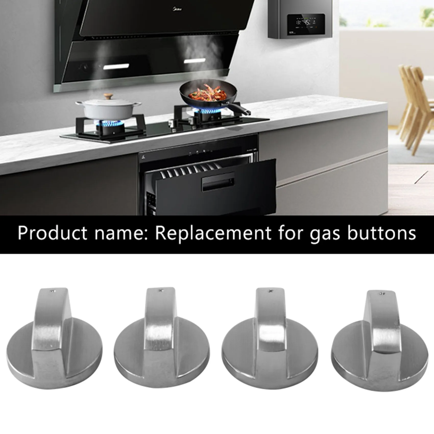 4 pieces knob stove gas cooker knobs metal gas cooker knob control metal stove knobs for the kitchen 6mm