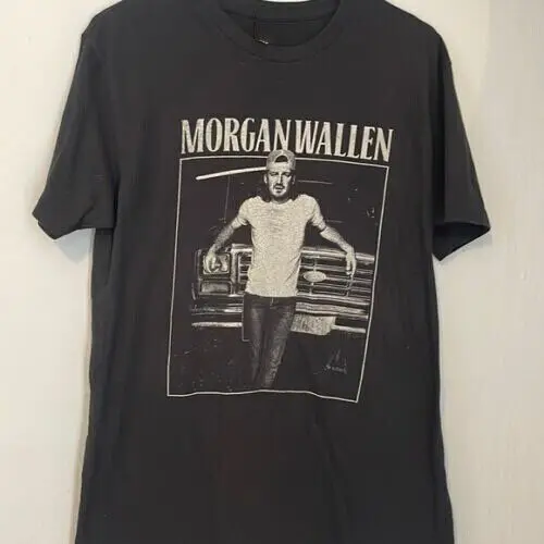 Maglietta Vtg Morgan Wallen Stile Retrò Basic Black All Size S-3Xl Regalo Per I Fan