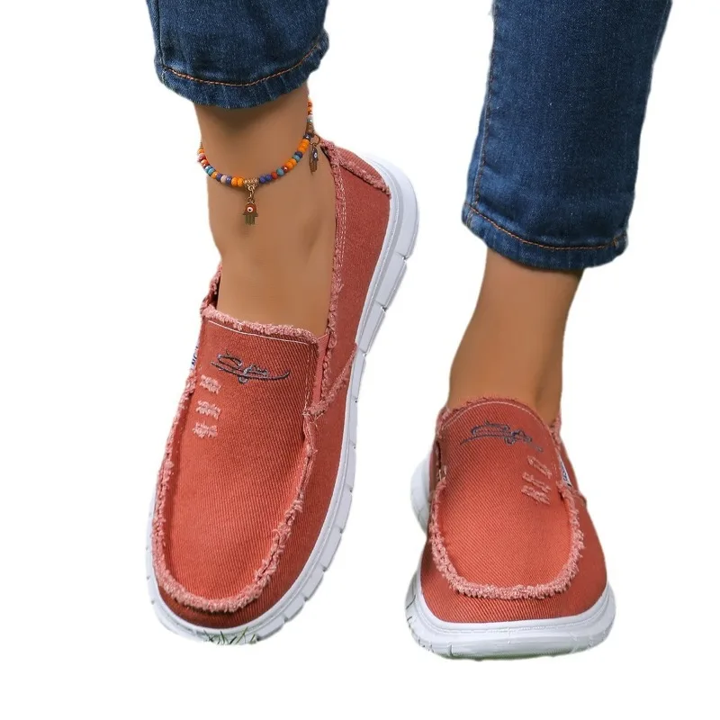 Men's canvas shoes 2024 new work men's shoes one foot wash high-end casual 6