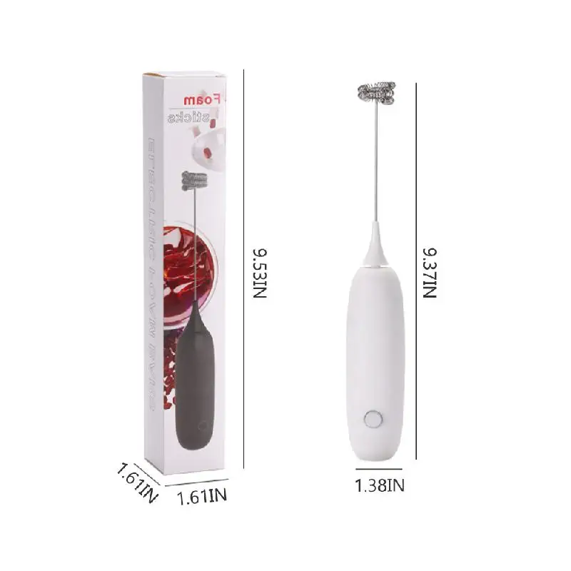Electric Milk Frother Battery Operated Handheld Coffee Milk Foamer Egg Beater Wireless Foam Maker Drink Mixer Cooking Accessorie