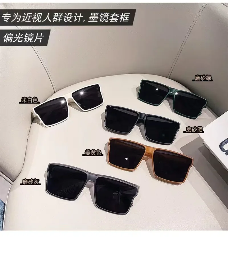 

Поляризованные линзы в стиле ретро, солнцезащитные очки для мужчин и женщин, очки для близорукости, модные солнцезащитные очки для вождения, антибликовые зажимы с защитой от УФ-лучей