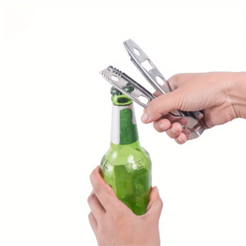 Outdoor Camping Equipment Anti-scalding Pot Holder Multifunctional Barbecue Clip Bottle Opener Picnic Food Clip Kitchen Tools