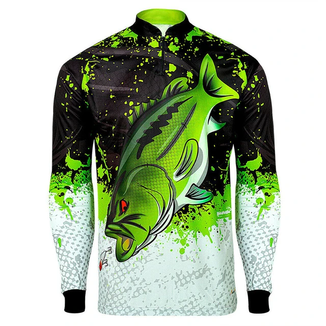 Fishing Jersey Long Sleeve Zipper  Fishing Shirts Men Long Sleeve