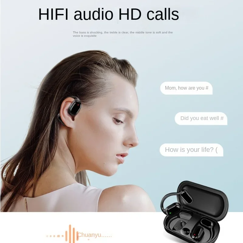 TWS Bluetooth 5.3 Earphones WIth Mic Wireless Headphones HiFi Stereo Ear Hook Earbuds Noise Reduction Sports Waterproof Headsets