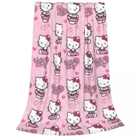 Fluffy Baby Blanket Hello Kitty Sofa Camp Nap Bedspread Cozy Flannel Blanket Bedroom Decor 2