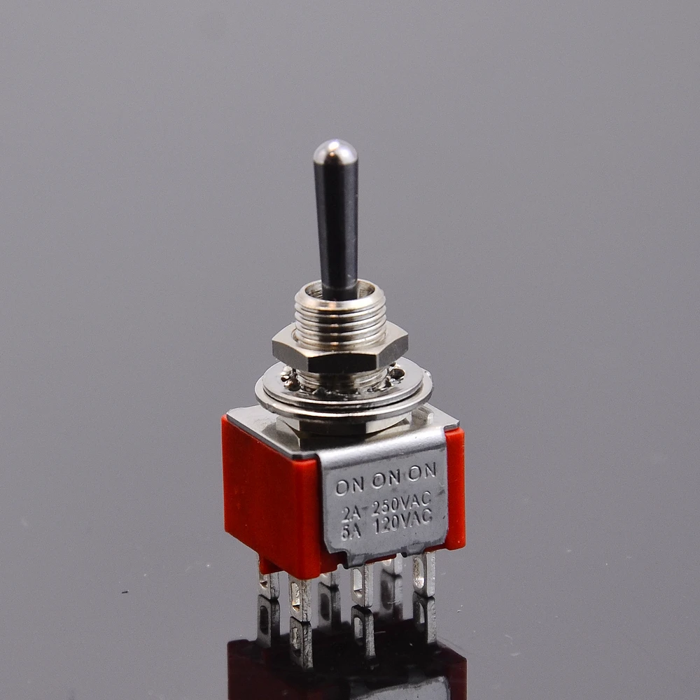 1 Piece ON-ON / ON-OFF-ON / ON-ON-ON DPDT Mini Toggle Switch for Electric Guitar or Bass