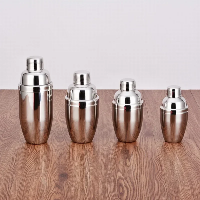 Stainless Steel Cocktail Shaker Cocktail Mixer Wine Martini Drinking Boston Style Shaker Party Bar Tools 1Pcs 250/350/550/750ml cocktail shaker