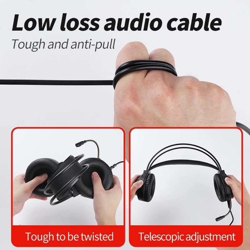 Gaming Headset with Microphone 3.5mm USB Wired Stereo Gmaing Headphone with Led Light for Laptop/ Ps4/PS5/xbox One