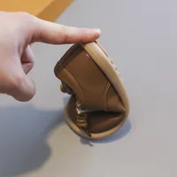 Kids Barefoot Shoes Little/Big/Kid Wide Toe Minimalist Sneakers Lightweight Hook Loop Artificial Leather Shoes 3