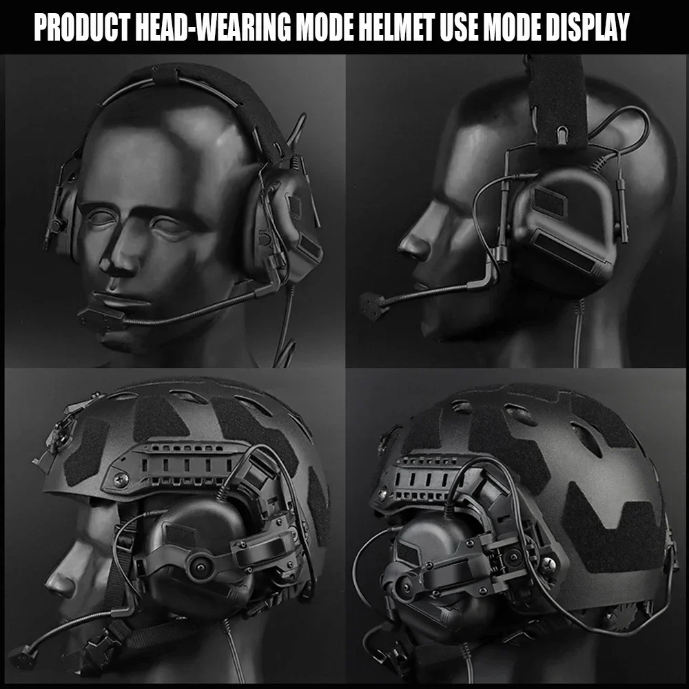 GEN 5 Tactical Headset Shooting Noise Reduction Headset for Helmet Head Mounted 2 in 1 OPS Core ARC and Team Wendy M-LOK