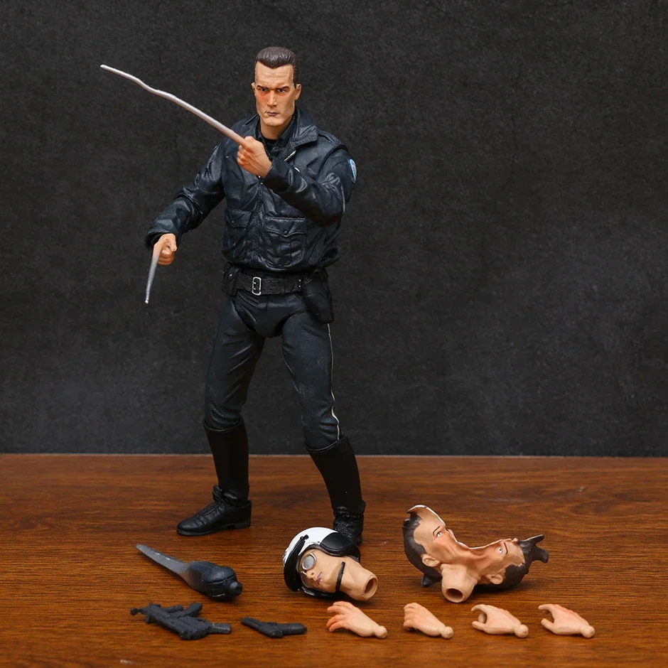 Neca Terminator 2 Ration Day T-1000 Moto Cop Joint Action Figure Mobile Toy