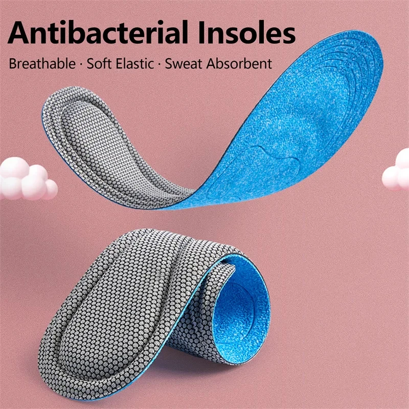 4 stücke Memory Foam Orthopädische Einlegesohlen für Schuhe Männer Frauen Nano Antibakterielle Desodorierung Einlegesohle Schweiß Absorption Lauf Kissen – Detail 5