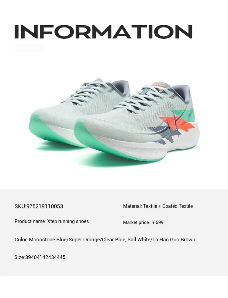 Xtep 360X 2.0 Running Shoes technology details