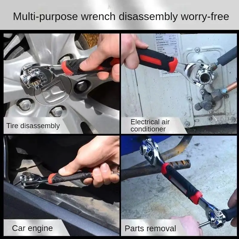 New Multifunction Wrench 52 In 1 Socket Wrench Tool With 360 Degree Rotating Head, Spanner Tool For Home Bicycle Car Repair