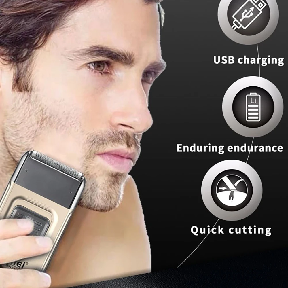 Kemei Mobile Electric Foil Head Shaver Mini Rechargeable Cordless Travel Razor Portable One Blade Wet Dry Men Shaving Machine 4