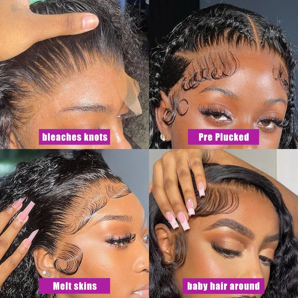 13x6 HD Lace Frontal Only Deep Wave 13x4 Full Frontal Invisible HD Lace Closure Only Virgin Hair For Woman Melt Skin Pre Plucked 5